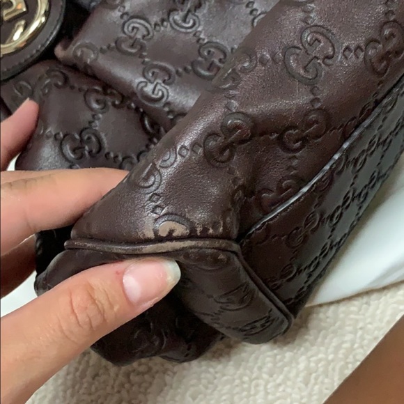 Brown leather Sukey Gucci bag medium - Picture 6 of 6